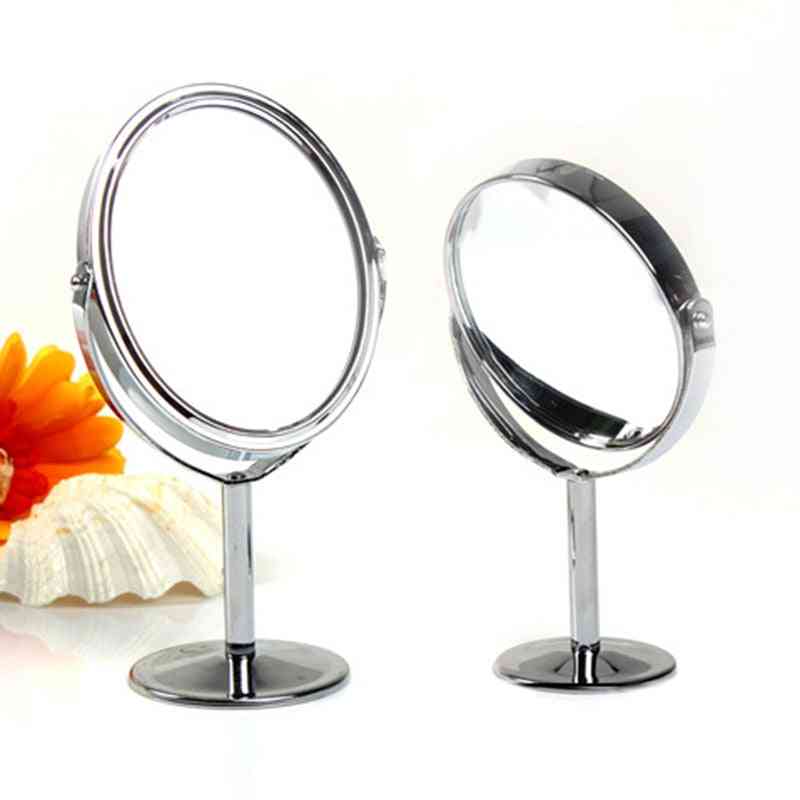 1pc hochwertige doppelseitige - Schönheit Kosmetikspiegel, Stand Vergrößerung Make-up Spiegel Geschenk für Grils, Frauen - 01 Runde
