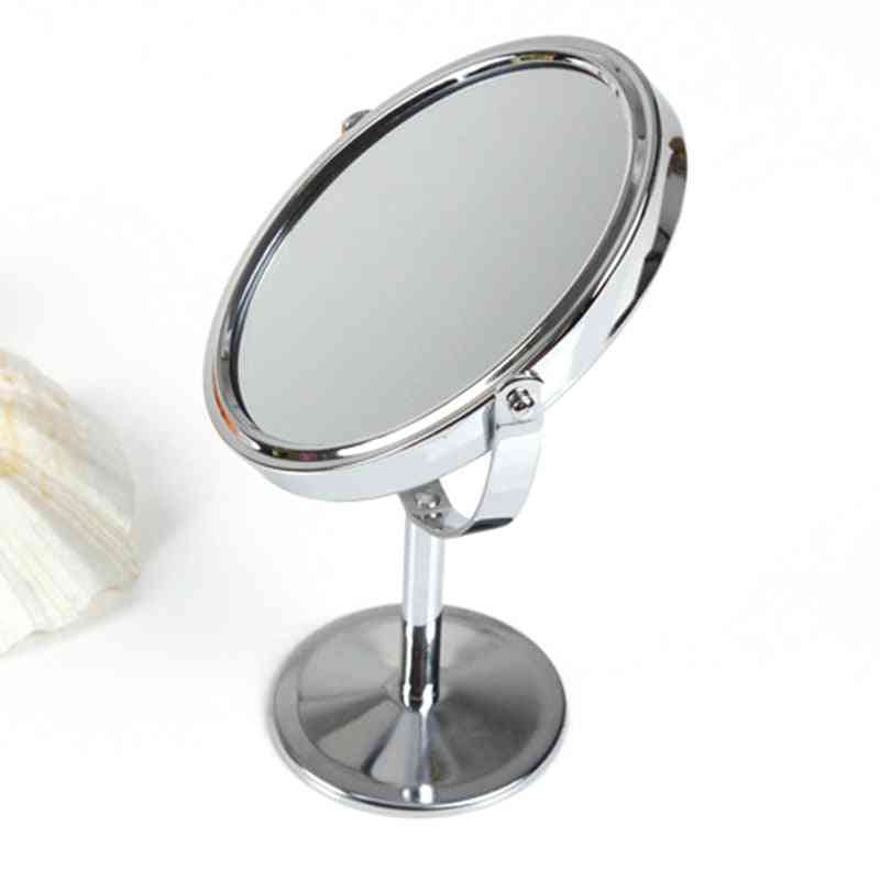 1pc haute qualité double face - miroirs cosmétiques de beauté, cadeau de miroir de maquillage grossissant pour grils, femmes - 01 rond