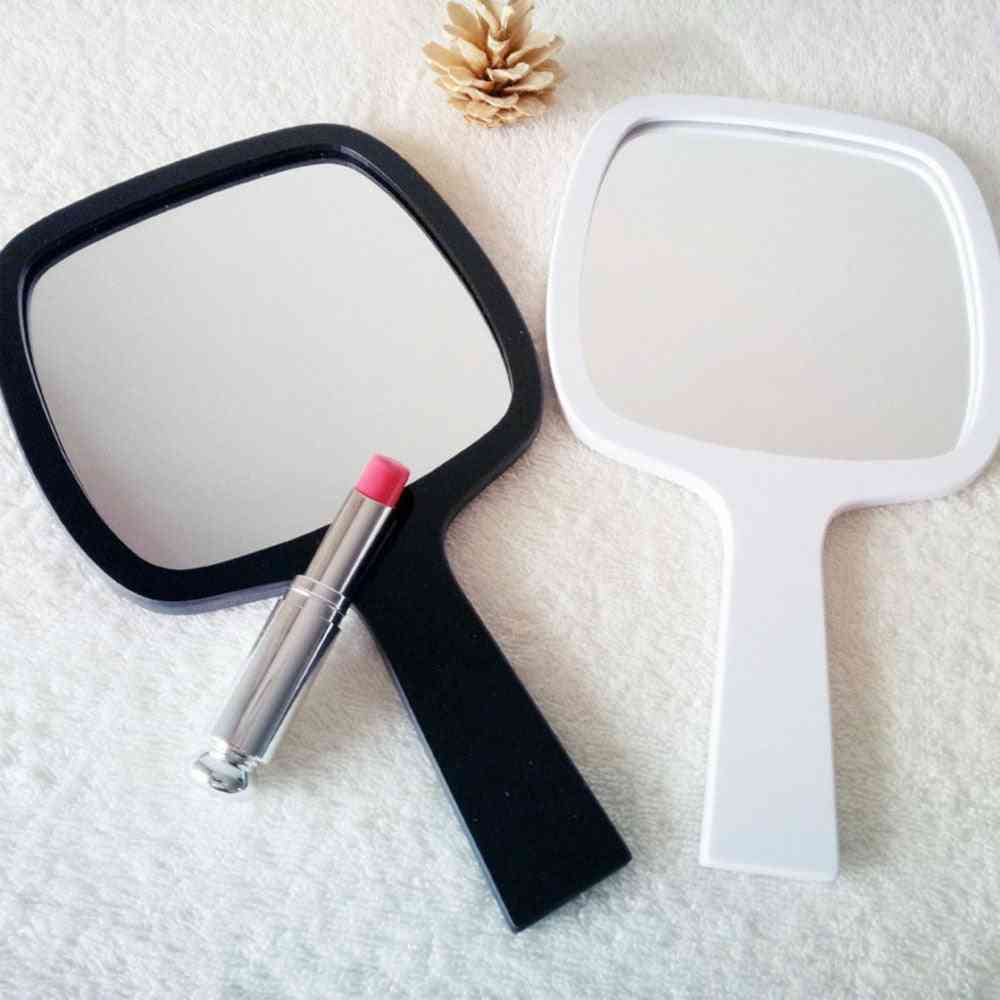 Ročno ogledalo iz akrila - okroglo ličilo, kozmetično ročno ogledalo, povečevalno ogledalo