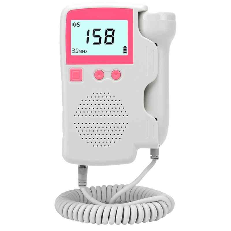 Doppler fetal de 3,0 MHz, monitor de ritm cardiac - sunet fetal pentru sarcină, detector de ritm cardiac cu afișaj LCD