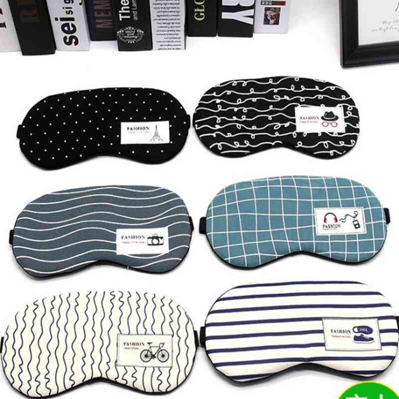 1pc Cotton Travel - Sleeping Relax Aid Mask For Eye Shade Cover , Comfort Care Blindfold Eye Care Patches