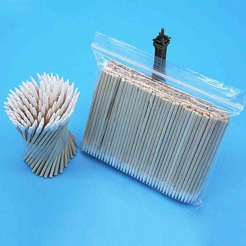 Tattoo, Makeup, Microblade, Cotton Buds Swabs With Long Wooden Handle