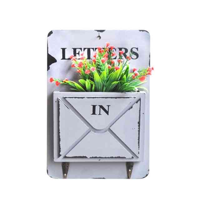 Wall Mount Mailbox For Garden Outdoor Letter Newspaper Organizer