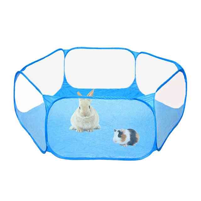 Portable Small Pet Fence - Transparent Pet Playpen, Pop Open Folding Yard Fence For Dog/hamster/rabbit/guinea Pig