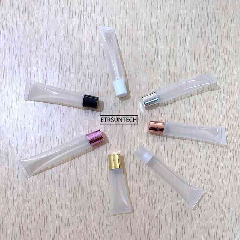 Empty Lipstick Tube, Lip Balm Soft Hose, Makeup Squeeze Sub Bottling, Clear Lip Gloss Container