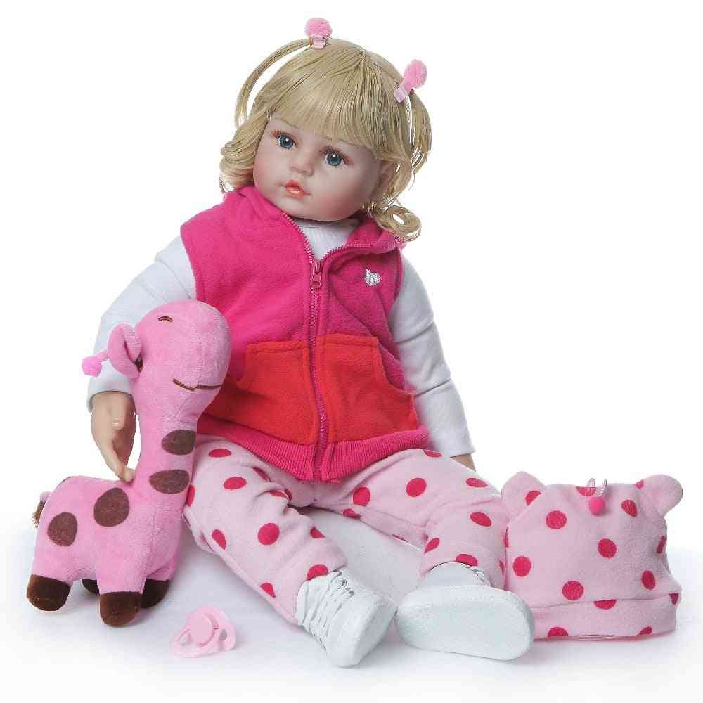 47cm Silicone Reborn Baby Doll - Adorable Lifelike Toddler Girl With Giraffe