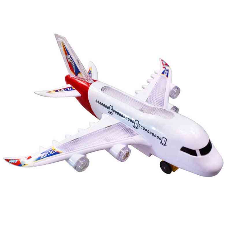 Kids Glider Plane, Electric Music Light Automatic Steering Plane Passenger Airplane - Aircraft Model Toy Kid Outdoor Games