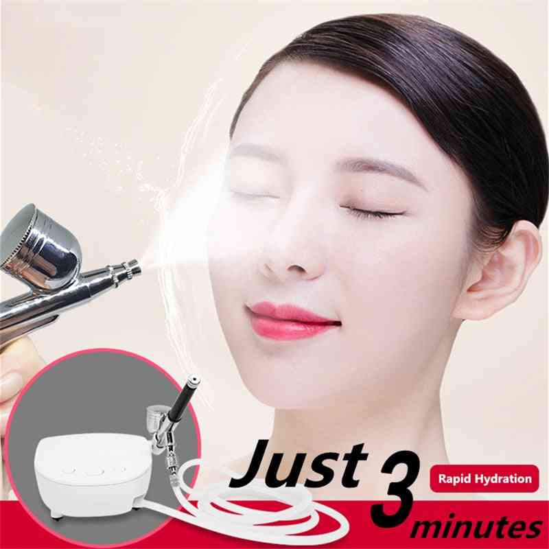 Wtryskowy spray wodny z tlenem, nano nawilżający rozpylacz do skóry twarzy spa, urządzenie kosmetyczne do salonu odmładzania - wersja komercyjna / Chiny / USA