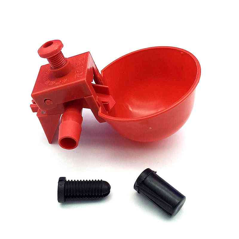 Drinker Drinking Cups For Chickens - Red Quail Chicken Waterer Bowl,  Automatic Poultry Coop Feeder Water Drinking Cup