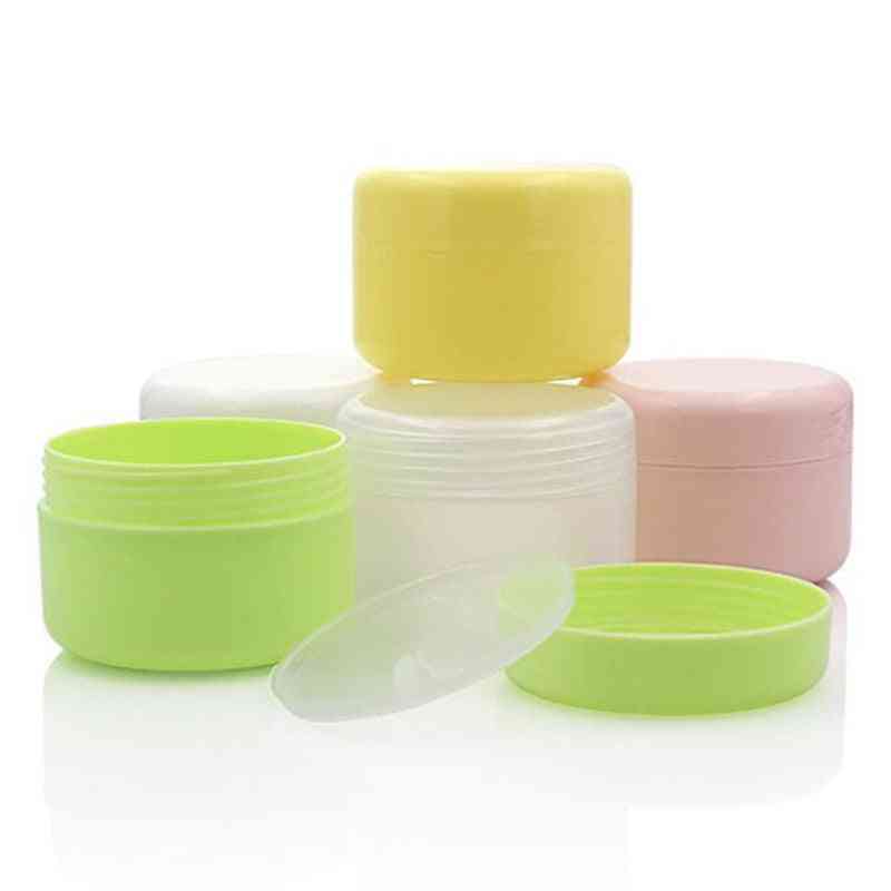 Genopfyldelig plast tom makeup krukke beholder til creme, lotion, kosmetik - 20g / klar / pp
