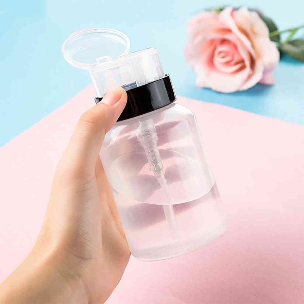 празни пластмасови алкохолни течни контейнери за премахване на лак за нокти - пресова бутилка за изпомпване за изкуство за нокти