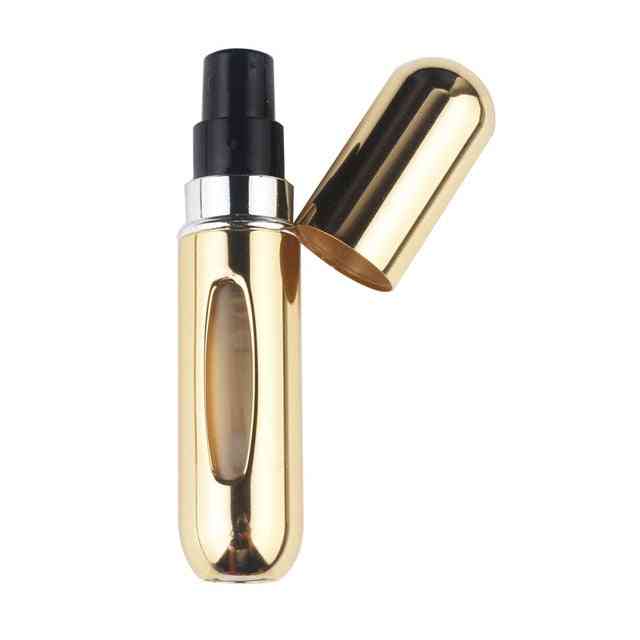 Mini bottiglie di profumo atomizzatore vuoto ricaricabili conveniet, pompa di profumo, custodia spray - oro brillante