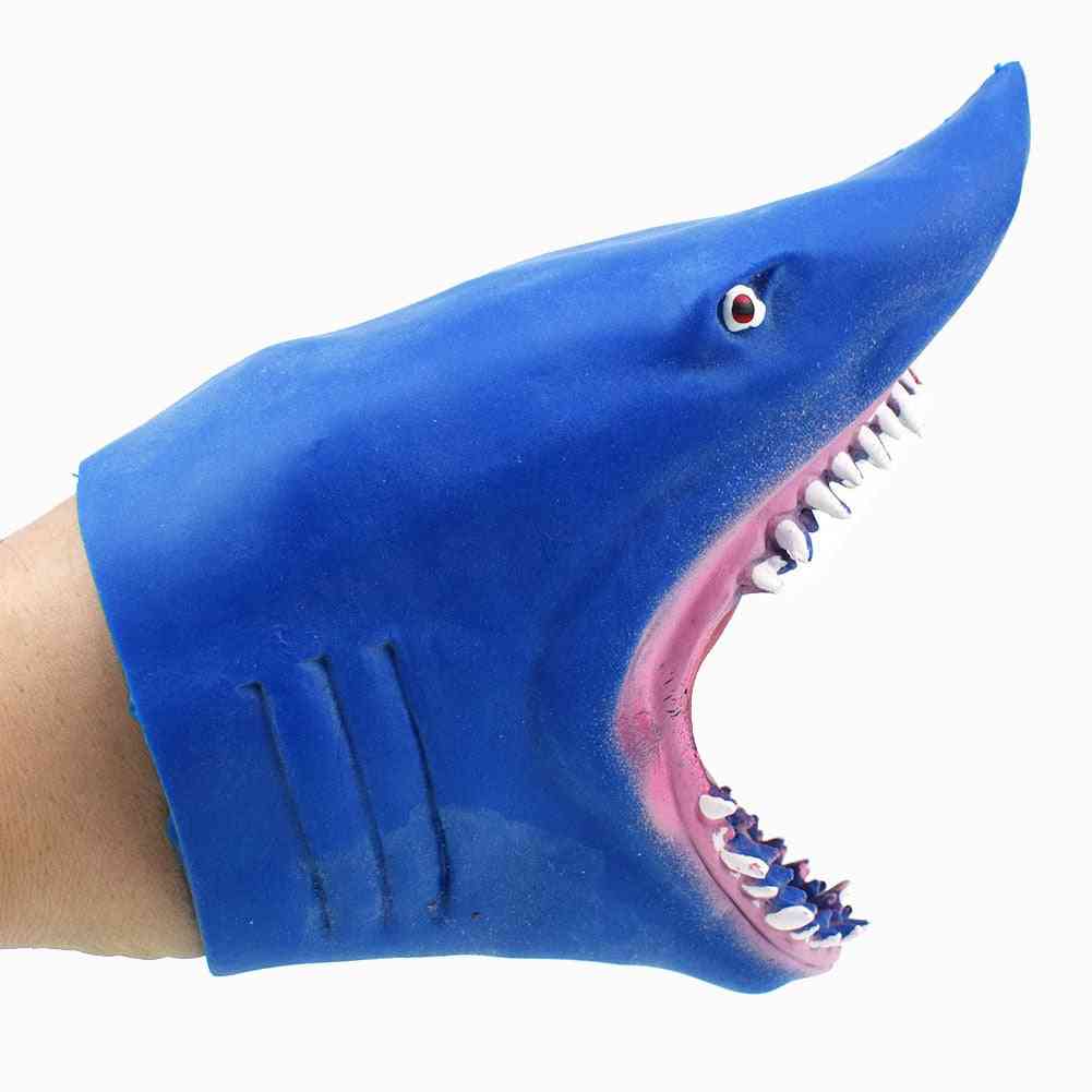 Kukiełka rekina głowa zwierzęcia rękawiczki zabawki dla dzieci prezent - 01