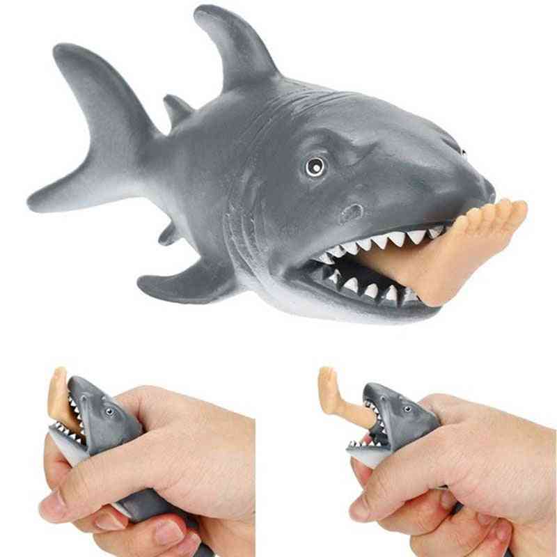 Tiburón marioneta de mano animal cabeza guantes niños juguetes regalo - 01