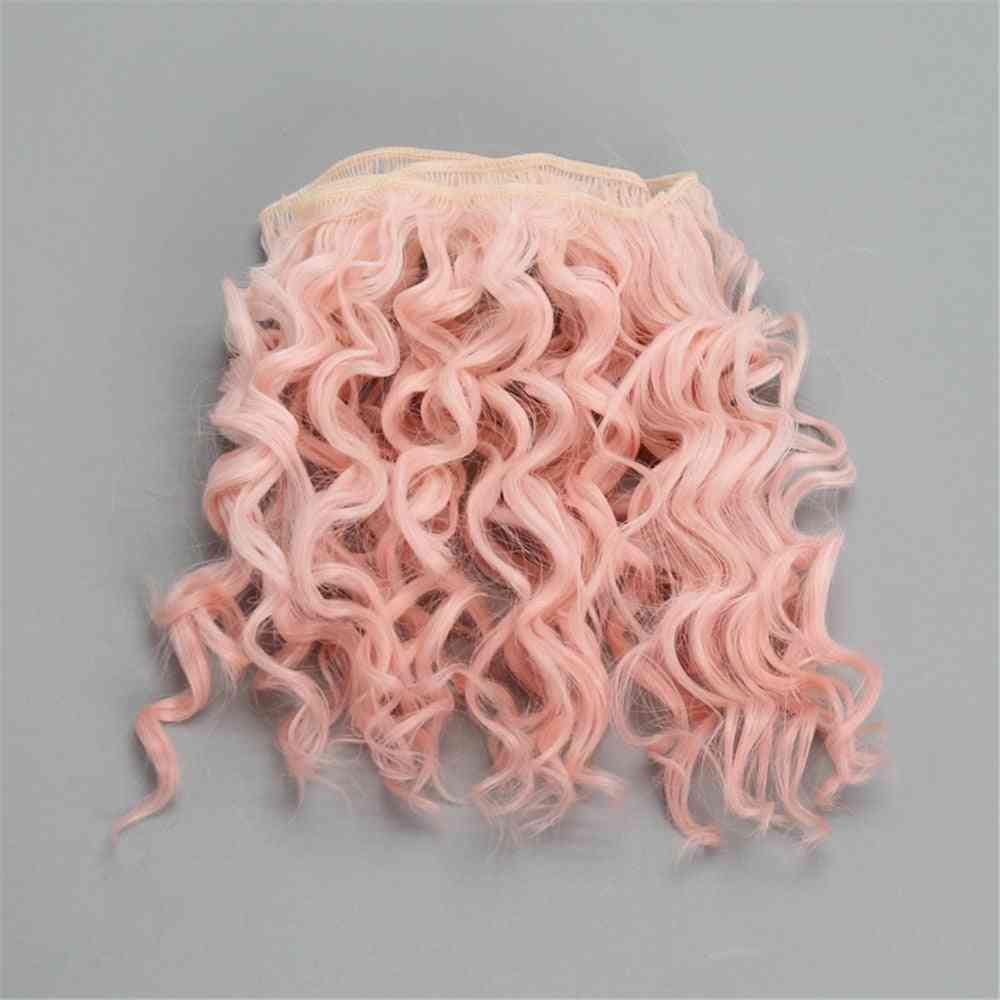 Høj kvalitet skrue krøllede hårforlængelser til alle dukker, hår parykker varmebestandigt fiber hårvæv - 11