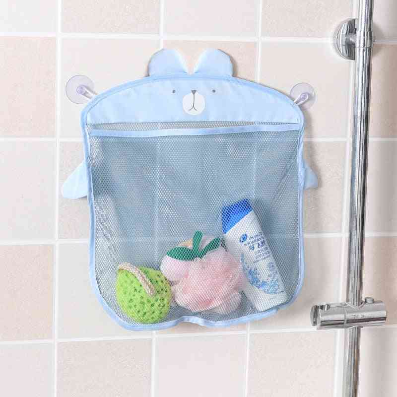 Mesh Bag For Kids Bathroom - Waterproof Cloth Basket For Storage