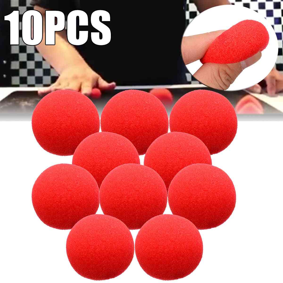 Adorable Red Ball, Super Soft Sponge Balls For Magic Party Stage Trick, Prop Clown Nose