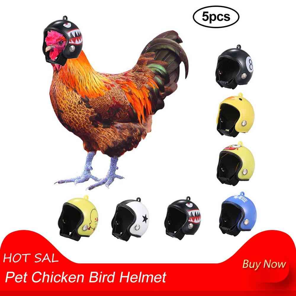 Pet Chicken Bird Helmet, Small Pet Hard Hat, Headgear Toy, Bird Protect Cap
