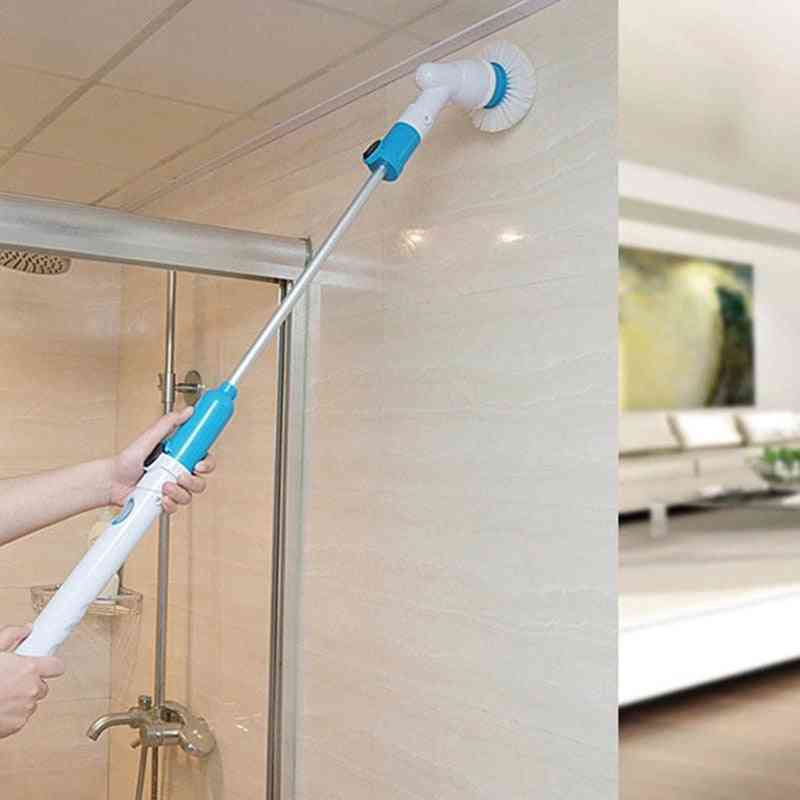 Electric Cordless Cleaning Brush With Handle Extension
