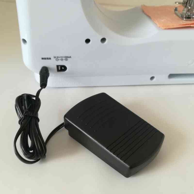Manual fhsm505 máquina de costura de tricô doméstico elétrico com pedal elétrico CC mini portátil - fhsm 505a