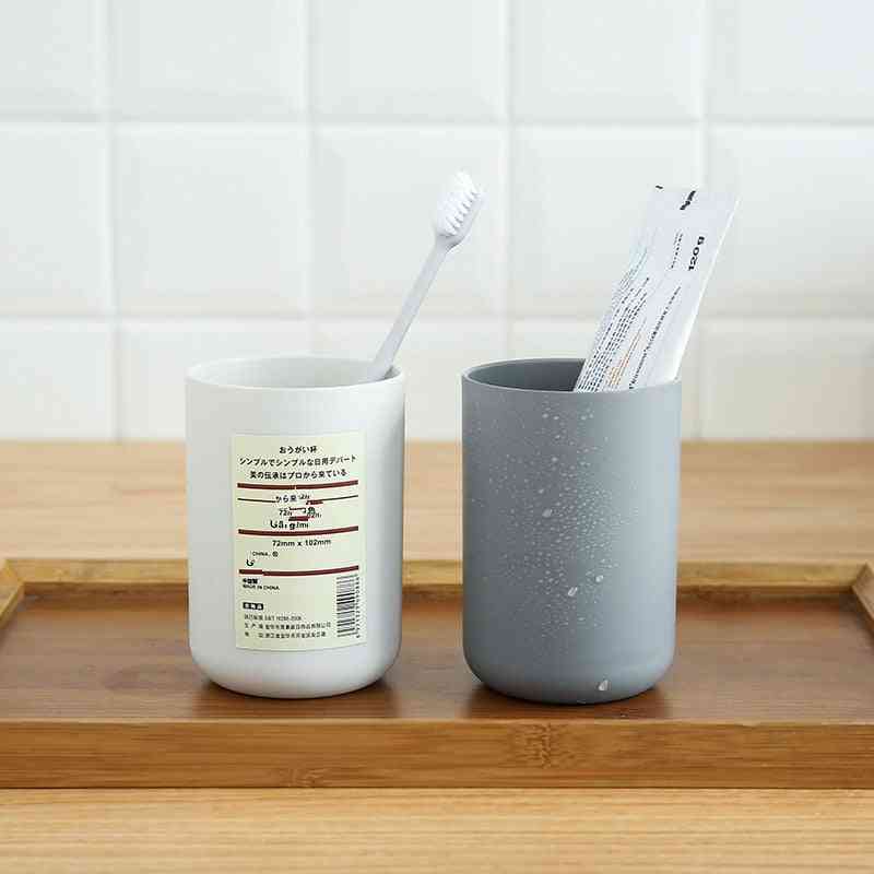 Creative Portable Japanese Style Bathroom Toothbrush Simple Plain Cup