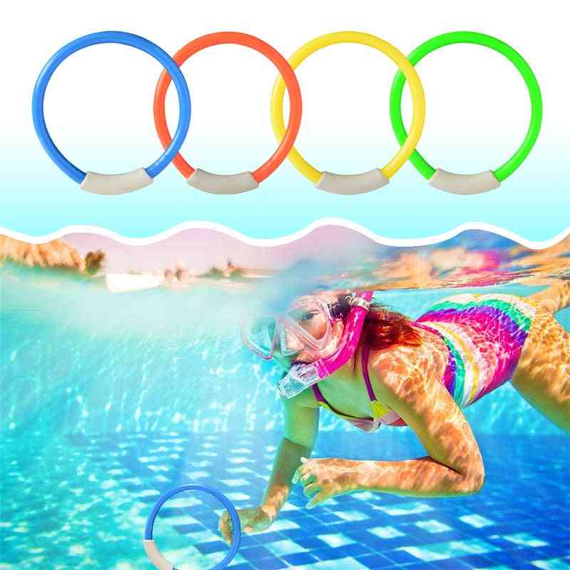 4 Pcs/pack Child Kid Diving Ring Water, Swimming Pool Creative, Swimming For Diving Water (multicolor)