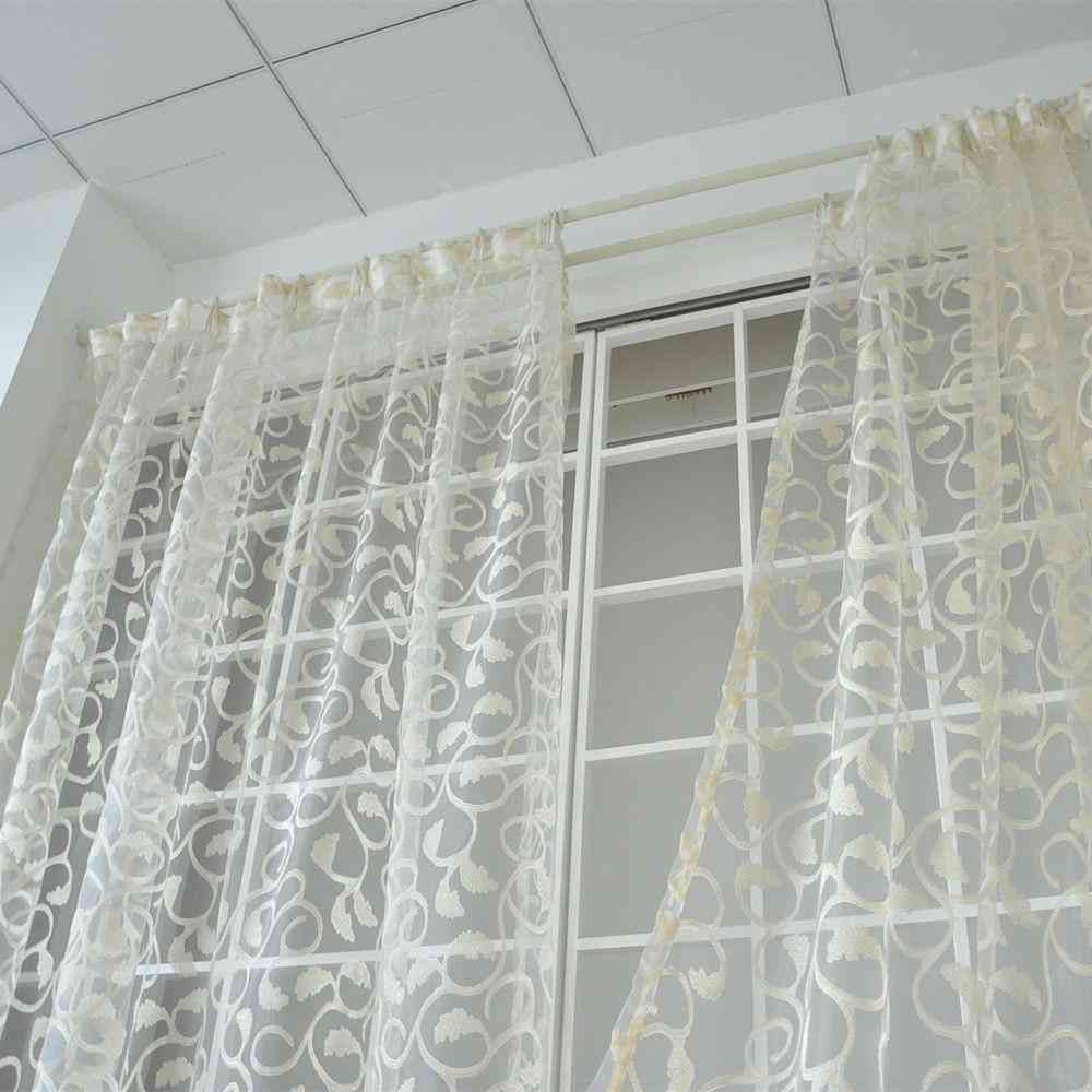Modern Ready Made, Sheer Window Curtain For Bedroom, Living Room,