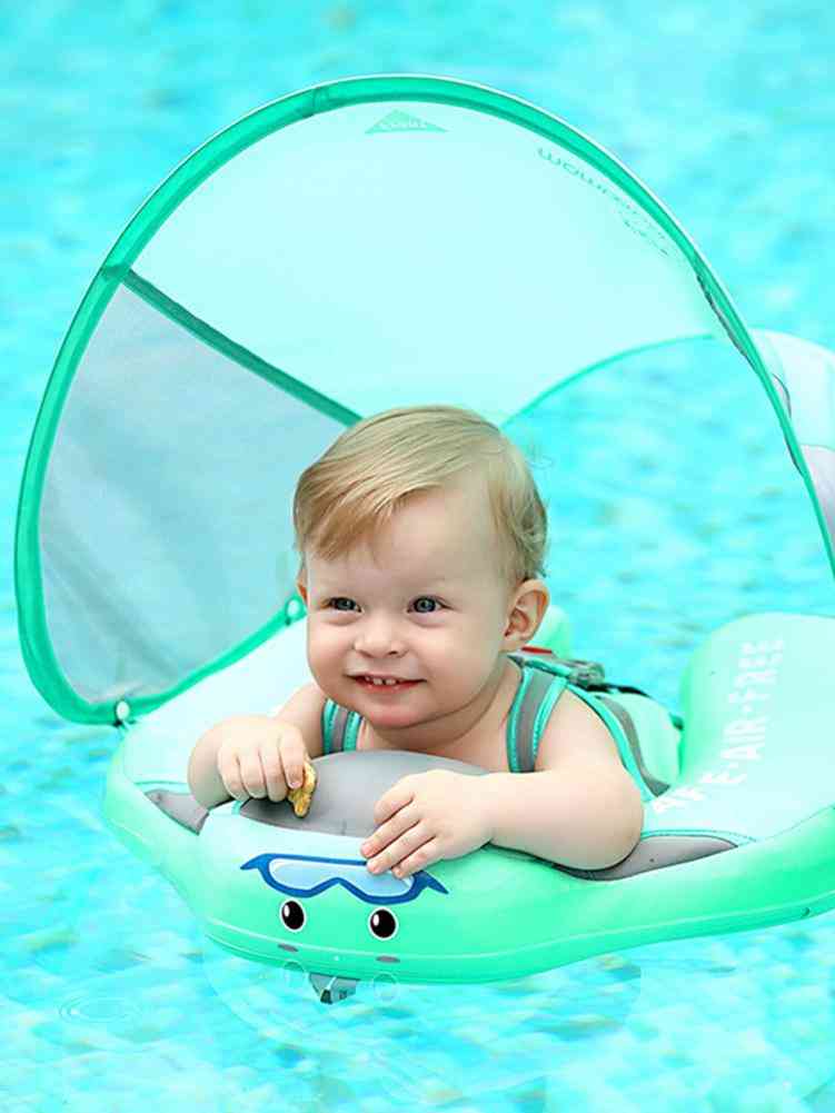 Baby Swim Float With Canopy Detachable Infant Swim Ringfor Kids Swim Trainer Relaxing