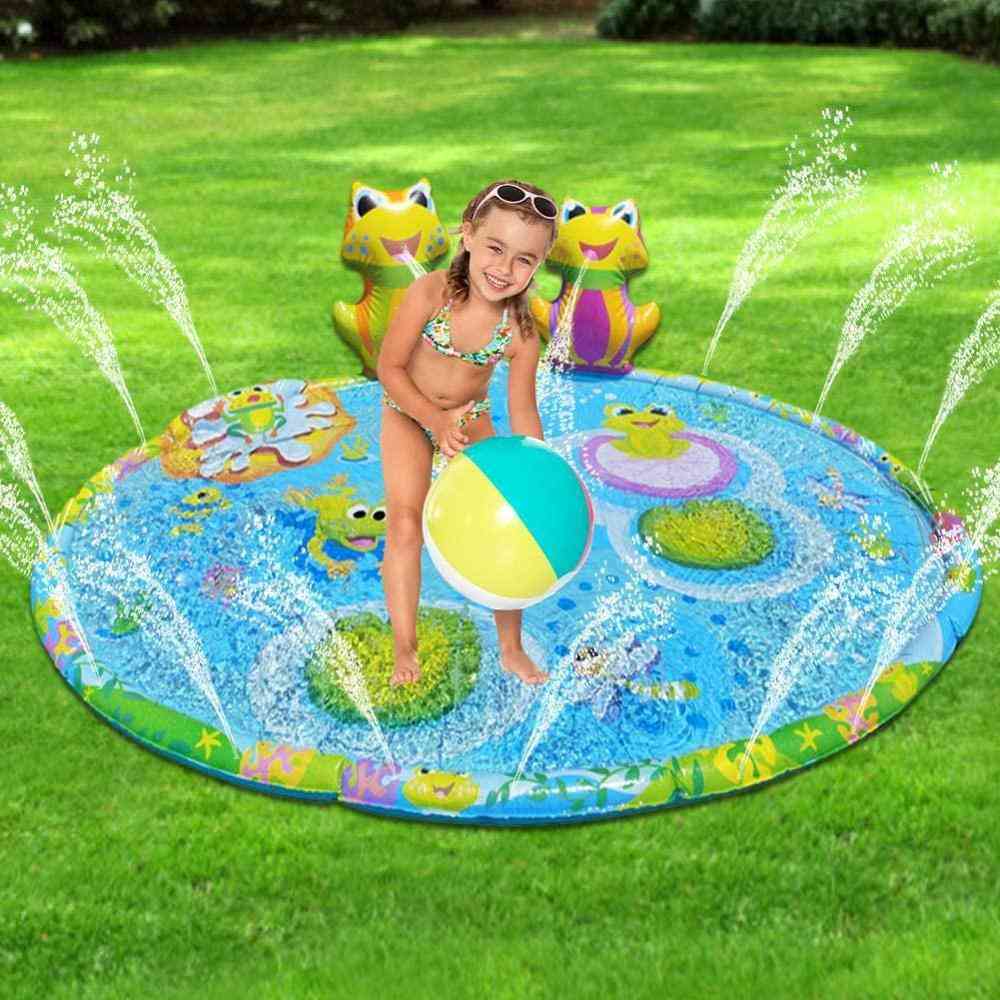 3D Kikker Opblaasbare Water Spray Speelmat - Outdoor Gazon Games Pad Yard Sprinkler Kinderen Familie Zomer Zwembad Speelgoed - 3D Kikker