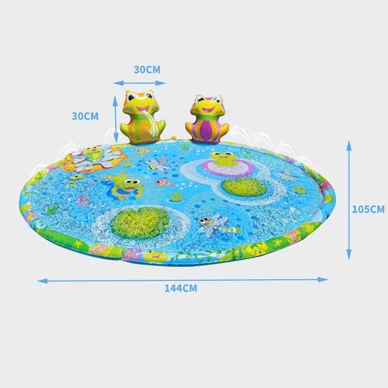 3D Frog Nadmuchiwany spray wodny Mata do zabawy na świeżym powietrzu Gry na trawnik Pad Dziedziniec, Zraszacz Dzieci / Rodzina, Letnie zabawki basenowe - Żaba 3D