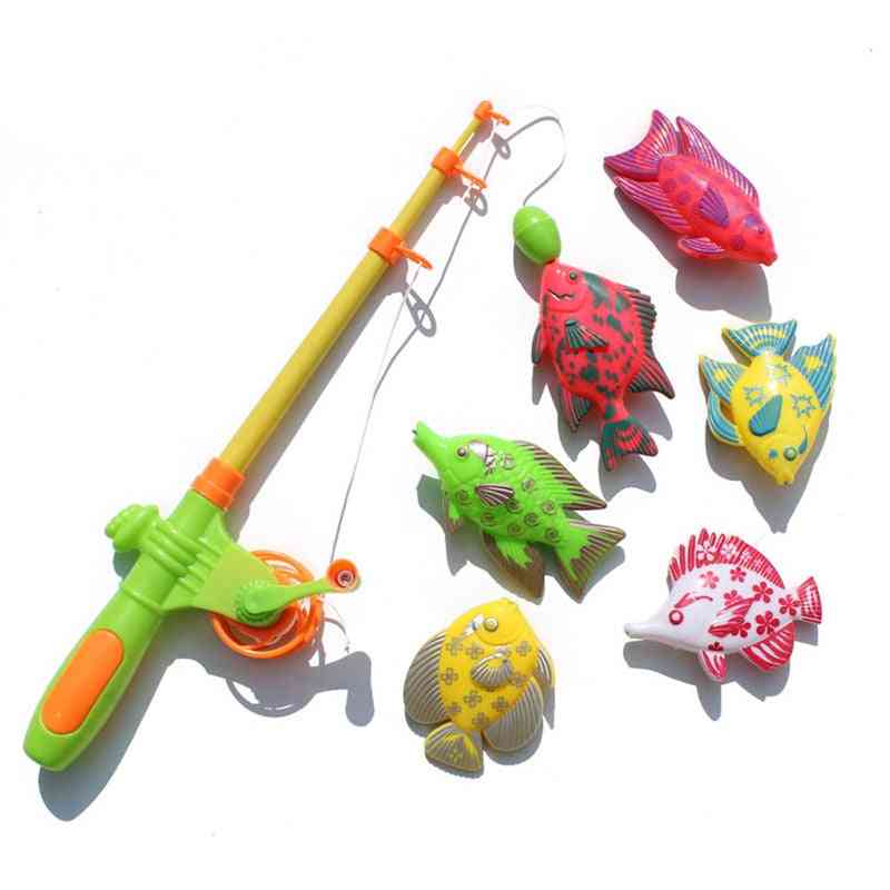 Fiske spill for barn - magnetisk fiskestang leketøy, uttrekkbar stang for barn - 1 stk