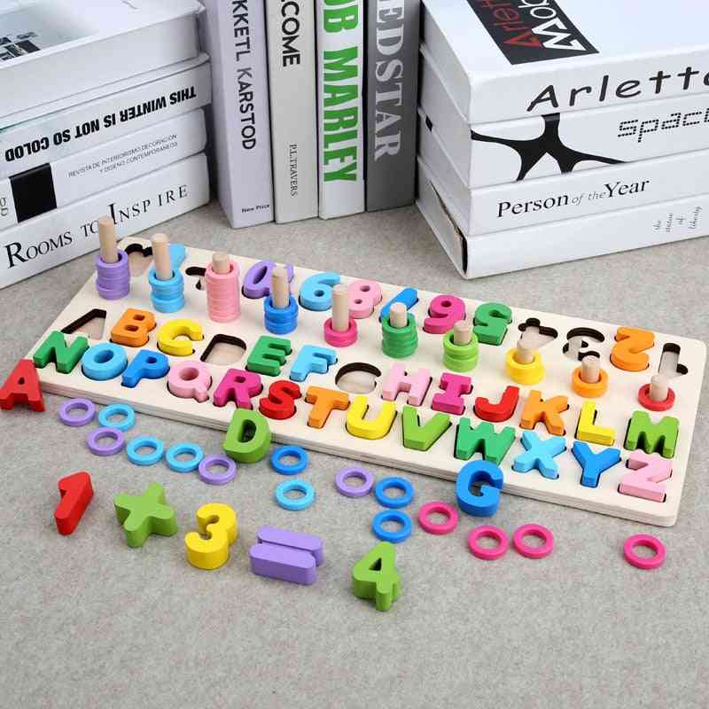 Kids Digital Letter Color Cognition Puzzle Baby-early Learning Building Blocks Montessori Toys