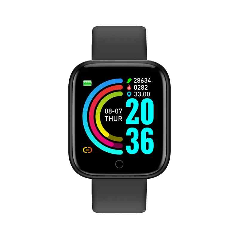 Orologio -smart per uomini e donne - cardiofrequenzimetro impermeabile compatibile con android e ios - nero