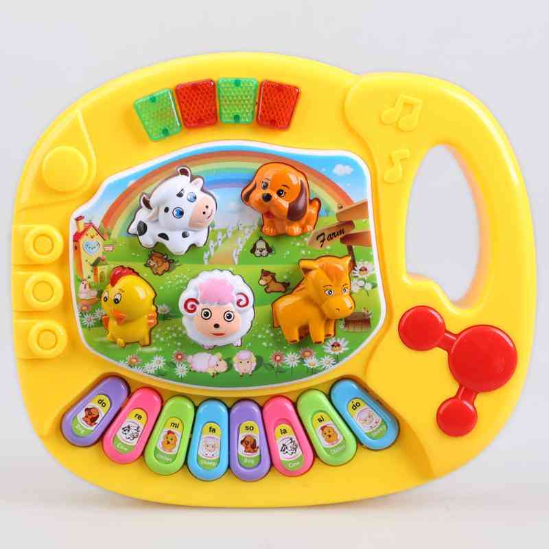 Musical Educational Piano, Cartoon Animal Farm Developmental Baby Toy