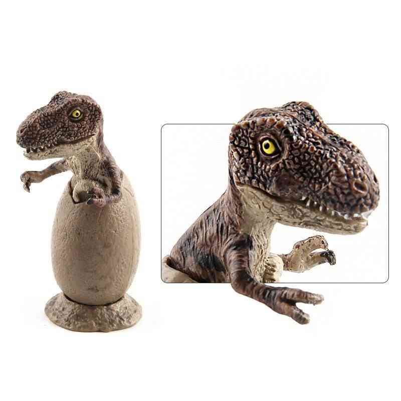 3st / set dinosaurie handgjord modell halvkläckt dinosaurie äggmodell med piedestal roliga roman leksaker pojkar / flickor gåvor - som foto-200006153