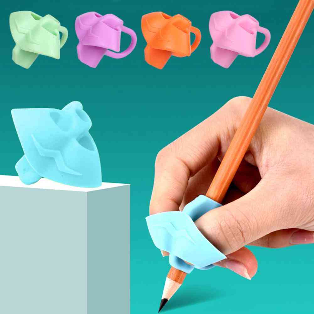 3 blyant korrigerende greb børn begyndere skriftligt - greb værktøj pen hjælpearmatur korrekt fingerposition børnenes gave - blå
