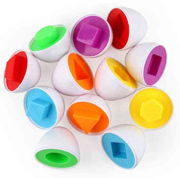 Smart Eggs 3d Puzzle Game - Random Colors & Shapes Montessori Learning Math-