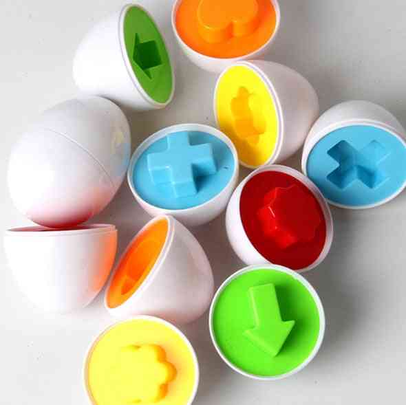 Ouă inteligente joc de puzzle 3d - culori și forme aleatorii montessori învățare matematică-
