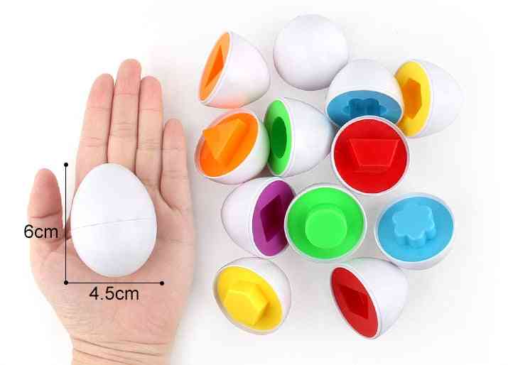 Smart Eggs 3d Puzzle Game - Random Colors & Shapes Montessori Learning Math-