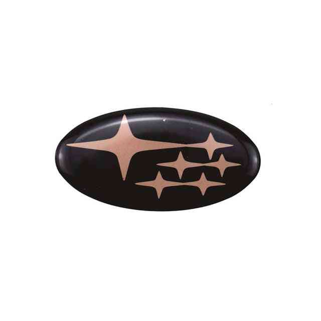 Metall og abs og andre stive tredimensjonale bilklistremerker - airbag-dekorasjon på rattetiketten - mørk khaki