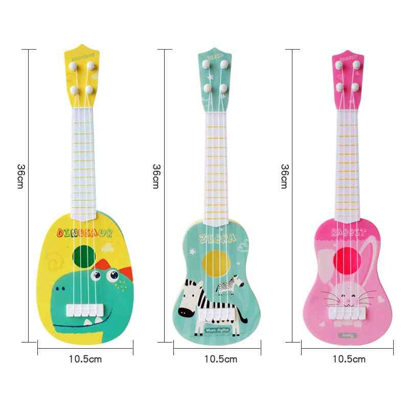 Grappig ukelele muziekinstrument gitaar montessori speelgoed voor kinderen school play game, onderwijs kerst verjaardagscadeau - 28 cm kiwi