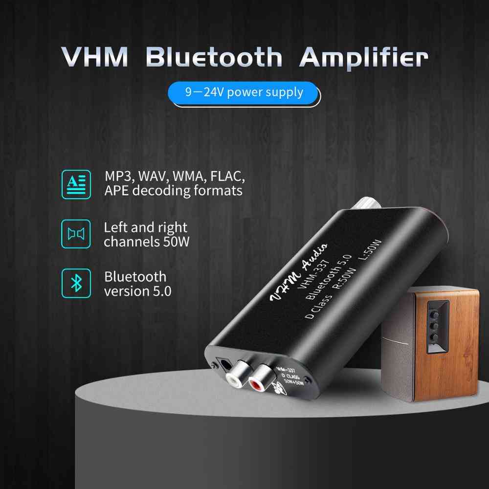 Bluetooth Receiver Amplifier Audio Board Digital U Disk Decoding With Remote 2x50w