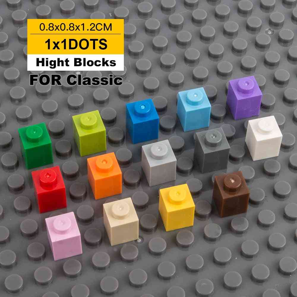 Små byggstenar - diy höga tegelstenar för legoss, mångfärgad pedagogisk leksaksgåva för barn - svart-230st