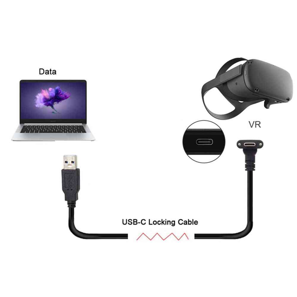 USB-Typ-C-Datenübertragungs-Schnellladekabel für die Unterstützung von Oculus Quest-Links für Steam-VR-Quest-Typ-C-zu-3.1-Datenkabel - 1 m