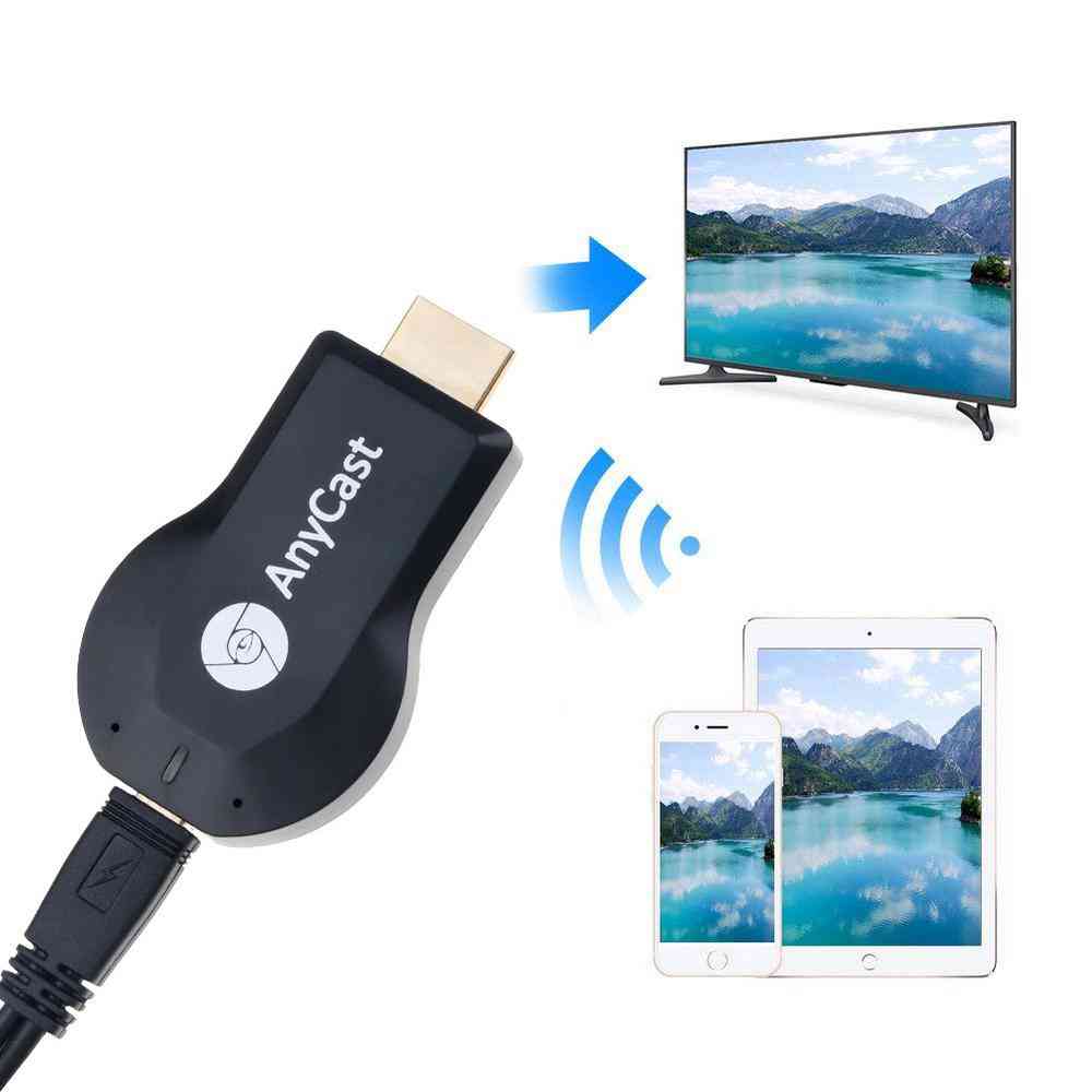 Anycast m2 plus bezprzewodowy hdmi media wideo wyświetlacz wi-fi 1080p, odbiornik klucza android adapter tv stick dlna airplay miracast -