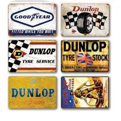 Tire Metal Signs Plate, Metal Vintage Retro, Tin Sign For Wall Decor Of Garage