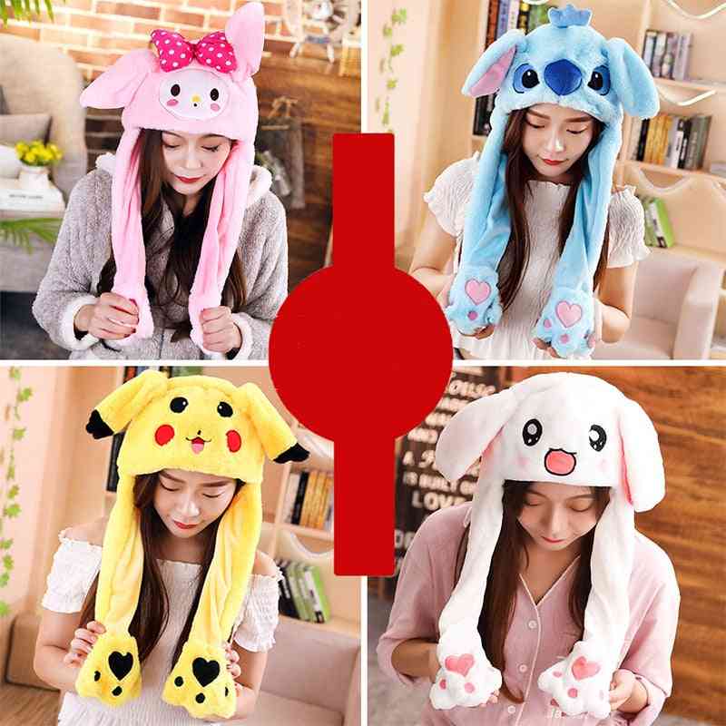 New Cartoon Hats Moving Ears Cute Rabbit Toy Hat  For Girl- Toy -christmas