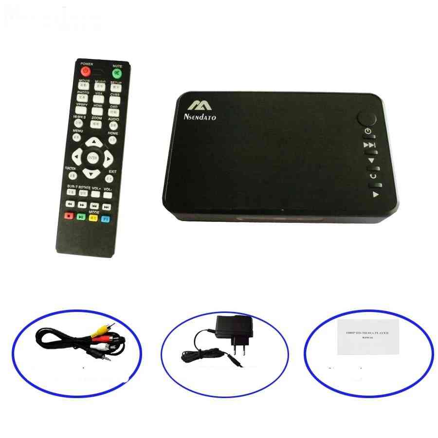 Full Hd Media Multimedia Player Autoplay - 1080p Usb External Hdd Media Player For Sd Disk, Hdmi, Vga, Av,