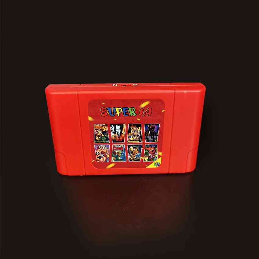 Nieuwe super game card, 340 in 1 game cartridge voor n64 video game console (super 64) -