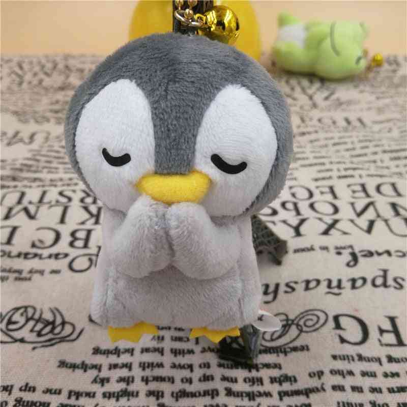 Söt kreativa djur bön plysch leksak-nyckelring pingvin delfinsäl groda, hund önskar ryggsäck nyckelring gåva för barn - a-lycka